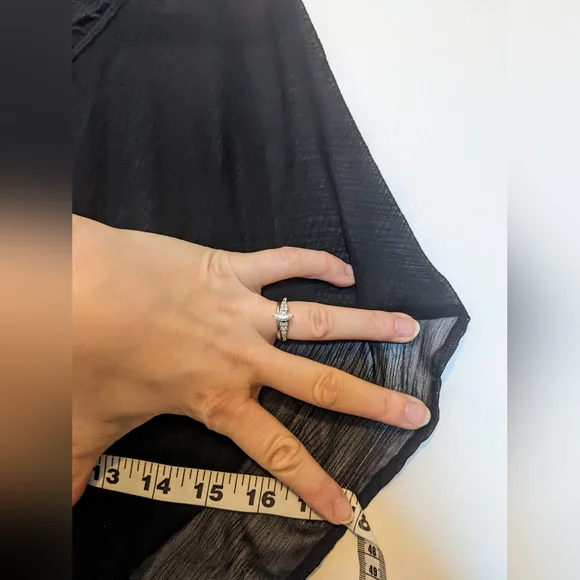 Mossimo Black Sheer Swimsuit Coverup with Lace Detail sz XS - Picture 9 of 10